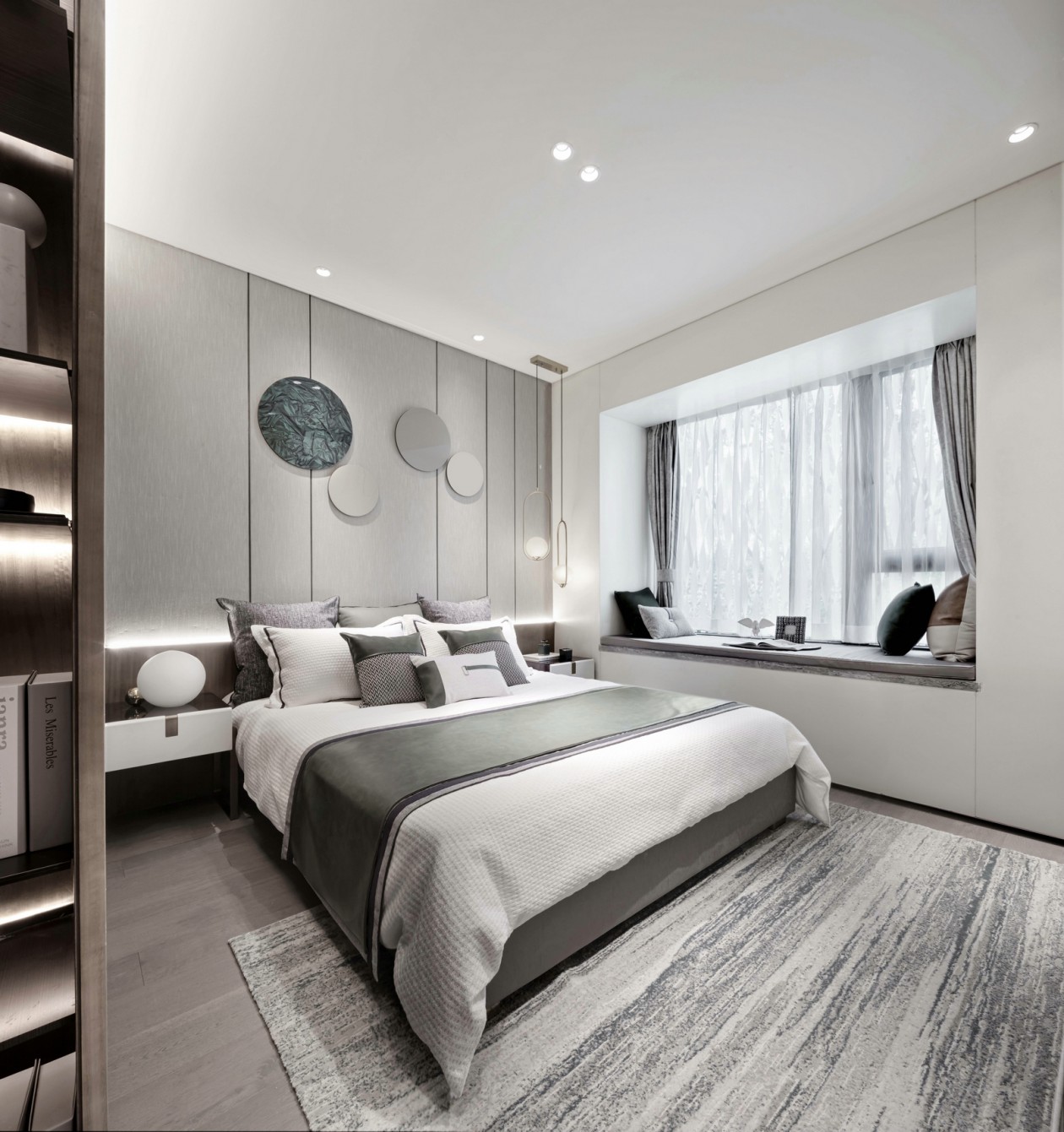 现代轻奢风格室内设计家装案例-次卧 现代轻奢风格室内设计家装案例-次卧