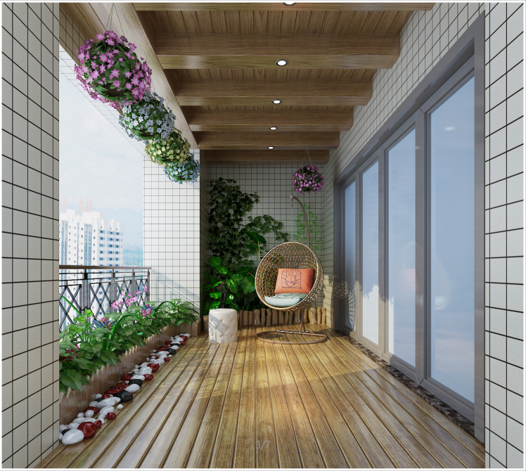 佛山装修公司简欧风格室内装修效果图-阳台 佛山装修公司简欧风格室内装修效果图-阳台