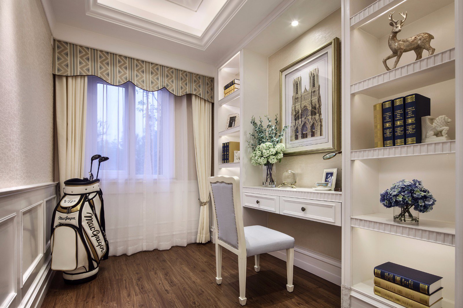 装修案例欧式风格室内装修效果图-书房 装修案例欧式风格室内装修效果图-书房