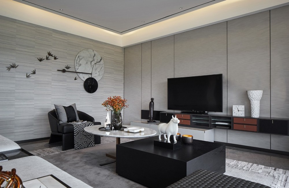 现代简约风格室内设计家装案例-客厅电视背景墙 现代简约风格室内设计家装案例-客厅电视背景墙