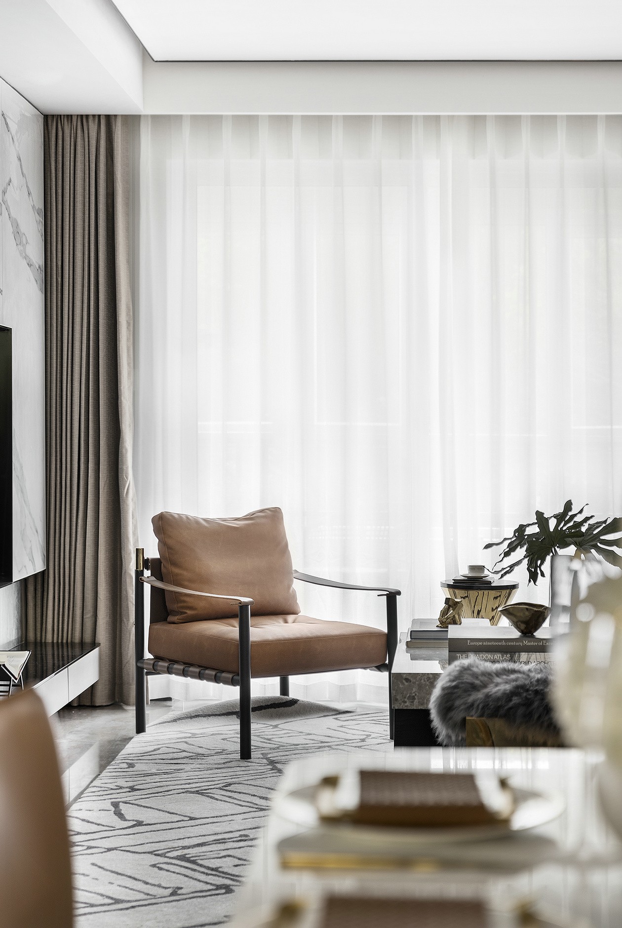 现代简约风格室内家装案例效果图-茶几 现代简约风格室内家装案例效果图-茶几