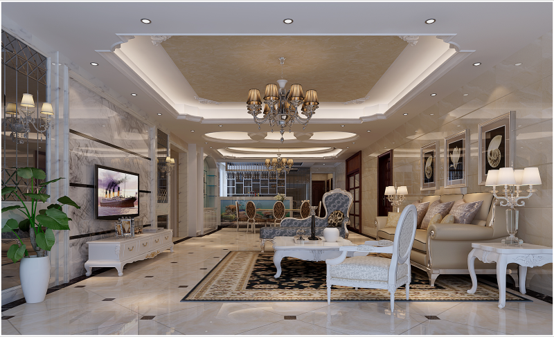 佛山装修公司简欧风格室内装修效果图-客厅 佛山装修公司简欧风格室内装修效果图-客厅