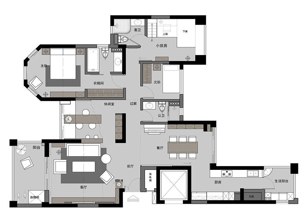 现代简约风格室内装修设计效果图-半岛的自由锦绣半岛-室内装修设计平米布置图 现代简约风格室内装修设计效果图-半岛的自由锦绣半岛-室内装修设计平米布置图