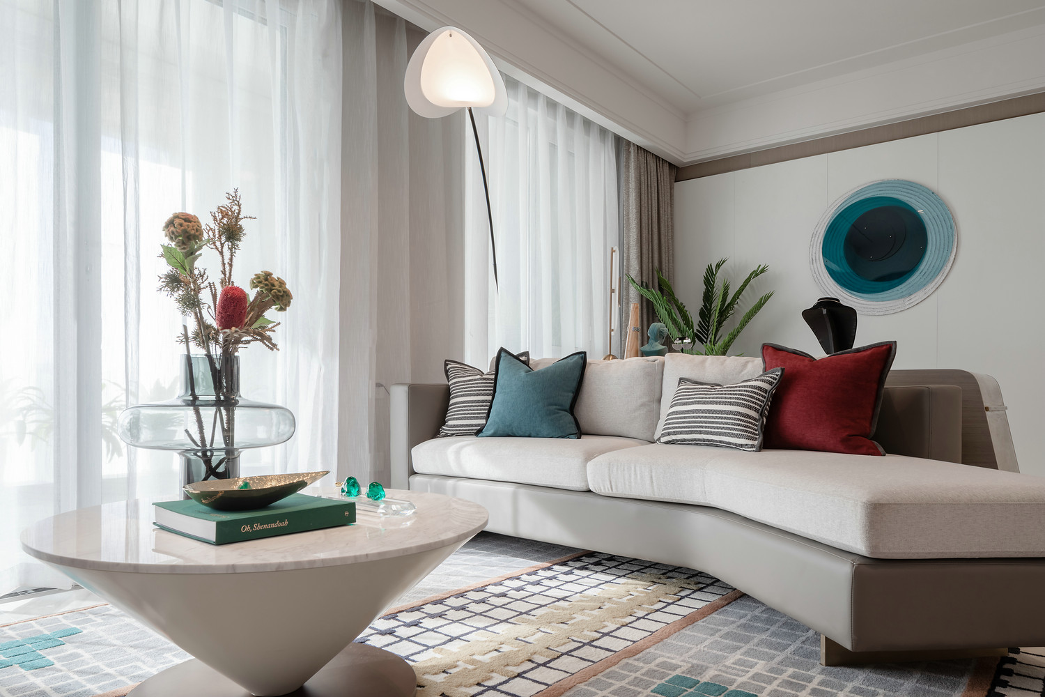 简约新中式风格室内家装案例效果图-客厅 简约新中式风格室内家装案例效果图-客厅