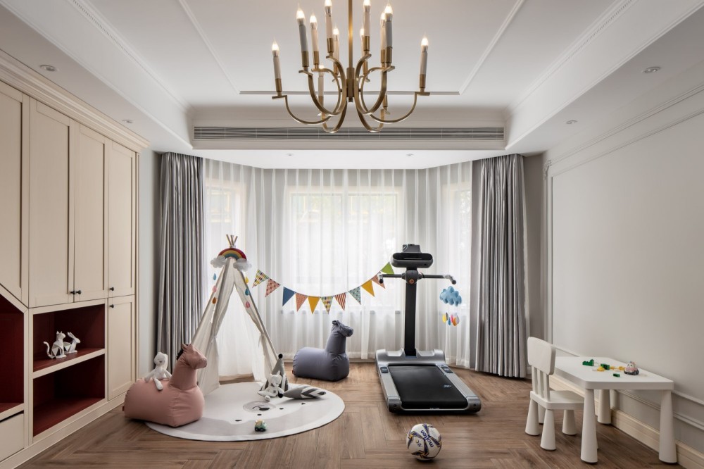 现代美式风格室内家装案例效果图-休闲室 现代美式风格室内家装案例效果图-休闲室